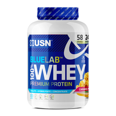 Сироватковий протеїн USN Blue Lab 100% Whey Premium Protein 2000 г caramel popcorn