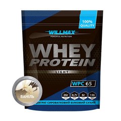 Сироватковий протеїн концентрат Willmax Whey Protein 65 (1 кг) Полуничне джем