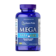 Комплекс витаминов Puritan's Pride Mega Vita Gel 120 капсул