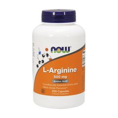 Л-Аргінін Now Foods L-Arginine 500 mg 250 капсул