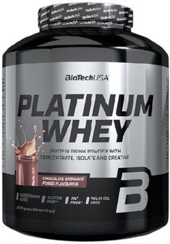 Сывороточный Протеин BioTechUSA Platinum Whey 2000 г Chocolate Brownie Fudge