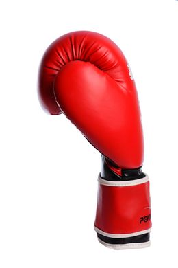 Боксерские перчатки PowerPlay 3021-1 Poland червоно-чорні 10 унций
