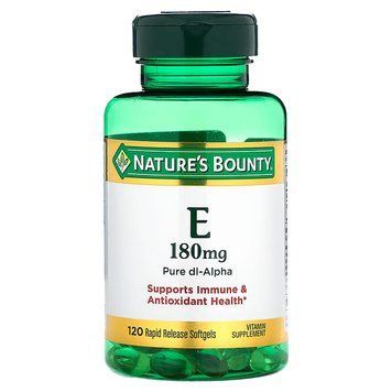 Вітамін Е, 180 мг, Vitamin Е, Nature's Bounty, 120 желатинових капсул