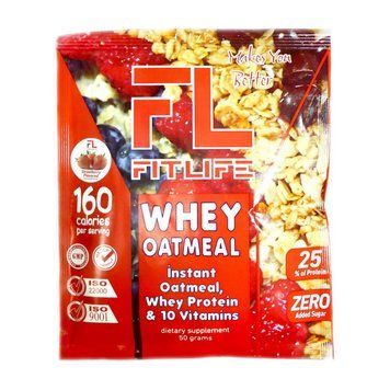 Вівсяна каша з протеїном FitLife Whey Oatmeal 50 г apple