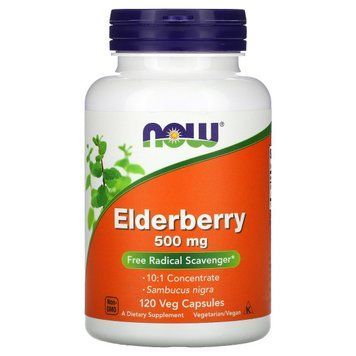 Экстракт Бузины New Foods Elderberry 500 mg 120 вег. капсул