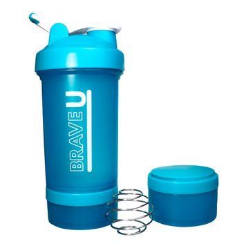 Шейкер спортивный Brave Shaker with containers 3 in 1 600 мл Blue