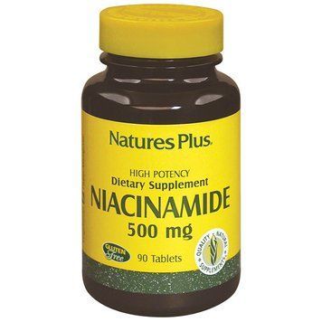 Ніацинамід (В3) , Niacinamide, 500 мг, Natures Plus, 90 таблеток
