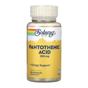 Пантотеновая кислота Solaray Pantothenic Acid 250 mg 100 капсул
