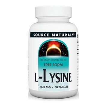 Лізин Source Naturals L-Lysine 1000mg 50 таблеток