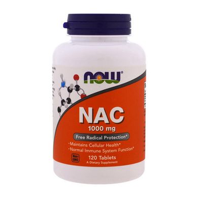 N-ацетилцистеин Now Foods NAC 1000 mg 120 таб
