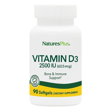 Витамин D3 2500 МЕ, Nature's Plus, 90 гелевых капсул