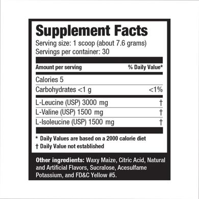 БЦАА Ultimate Nutrition BCAA Powder 12000 7,6 г Orange Sample