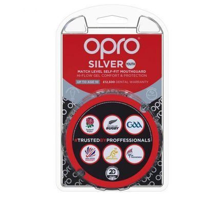 Капа OPRO Junior Silver White/Black (art.002190006)