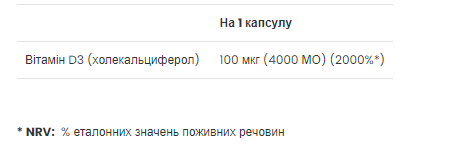 Вітамін Д3 VP Laboratory Vitamin D3 4000IU 120 м'яких капсул