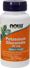 Калий глюконат Now Foods Potassium Gluconate 99mg (100 таб) нау фудс