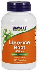 Корінь солодки Now Foods Licorice Root 450 mg 100 капсул