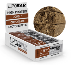 Протеїнові батончики Lipobar Lipobar 20x50 г Double chocolate