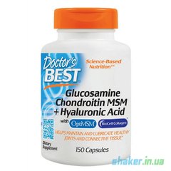 Глюкозамін хондроїтин Doctor's BEST Glucosamine Chondroitin MSM + Hyaluronic Acid 150 капс