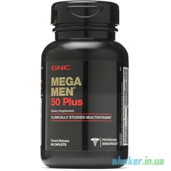 Вітаміни для чоловіків GNC Mega Men 50 Plus (60 таб) мега мен