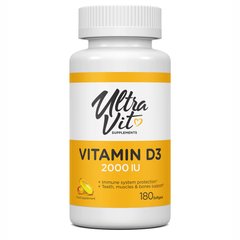 Вітамін Д3 VP Laboratory Vitamin D3 2000 IU 180 м'яких капсул