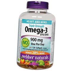 Омега 3 Webber Naturals Omega-3 900 mg 120 капсул