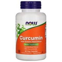 Куркумин, NOW, Curcumin, 60 Капсул