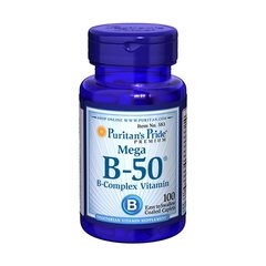 Комплекс витаминов группы Б Puritan's Pride Mega B-50 B-Complex Vitamin (100 капс) пуританс прайд