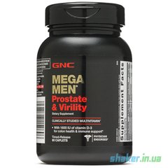 Вітаміни для чоловіків GNC Mega Men Prostate & Virility (90 таб) для простати мега мен