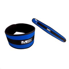 Страхувальний пояс для фітнесу MEX Nutrition Fit-N Wide Belt Blue фит-н Вайд белт (L розмір)