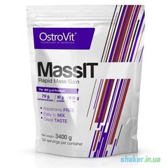 Гейнер для набору маси OstroVit MassIT 3400 г мас ит strawberry shake