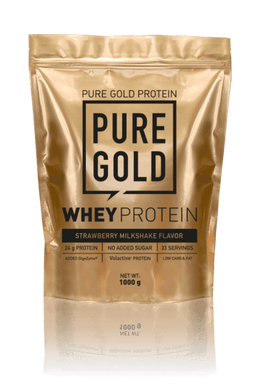 Сывороточный протеин концентрат Pure Gold Protein Whey Protein 1000 грамм Клубничный миклкшейк