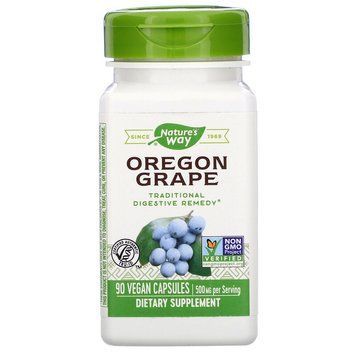 Корень орегонского винограда, Oregon Grape, Nature's Way, 500 мг, 90 капсул