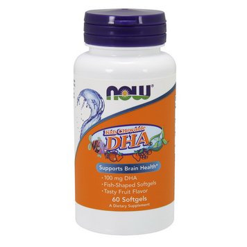 Омега 3 для дітей Now Foods Kids Chewable DHA (60 капс) риб'ячий жир