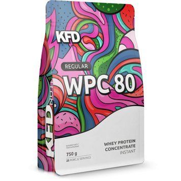 Сироватковий протеїн концентрат Kfd Nutrition Regular WPC 80 750 грам Полуниця-банан
