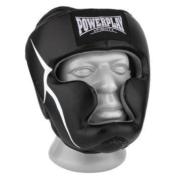 Боксерский шлем тренировочный PowerPlay 3066 PU + Amara Черный S