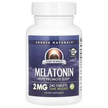 Мелатонін повільного вивільнення, 2 мг, Melatonin, Source Naturals, 240 таблеток