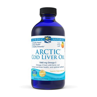 Жир із печінки тріски Nordic Naturals Arctic Cod Liver Oil 1060 mg Omega-3 237 мл great lemon