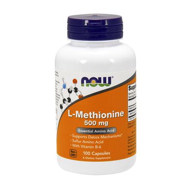 Метионин Now Foods L-Methionine 500 mg 100 капс
