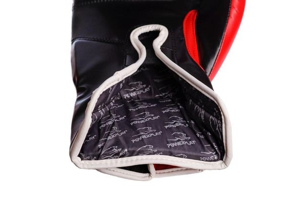 Боксерські рукавички PowerPlay 3021-1 Poland червоно-чорні 8 унцій