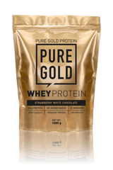 Сывороточный протеин концентрат Pure Gold Protein Whey Protein 1000 грамм Белый шоколад-клубника