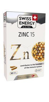 Цинк, ZINC blister, Swiss Energy, 15 мг, 30 веганських капсул