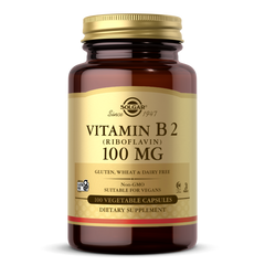 Витамин B2 Solgar (Vitamin B2) 100 мг 100 растительных капсул