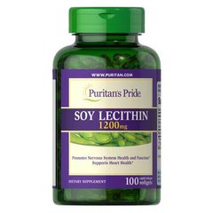 Соєвий лецитин Puritan's Pride Soy Lecithin 1200 mg 100 капс