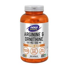 Комплекс амінокислот Now Foods Arginine & Ornithine 250 капсул