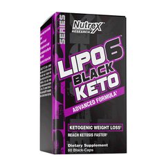 Жиросжигатель Nutrex Lipo 6 Black Keto advanced formula (60 black-caps) липо 6