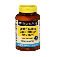 Глюкозамін Хондроїтин, Glucosamine Chondroitin, Mason Natural, 100 капсул