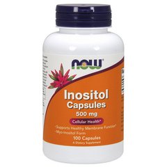 Инозитол Now Foods Inositol 500 mg (100 капс) витамин б5 нау фудс