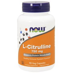 Л-Цитруллин Now Foods L-Citrulline 750 mg (90 капсул) нау фудс