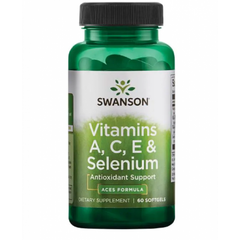 Комплекс витаминов Swanson Vitamin A C E + Selenium 60 капсул