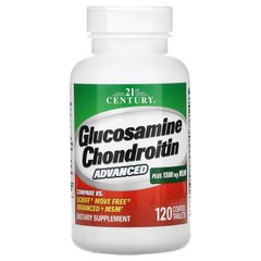 Глюкозамін хондроїтин 21st Century Glucosamine Chondroitin Advanced 120 таблеток